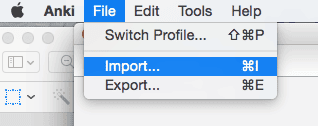 File -> Import