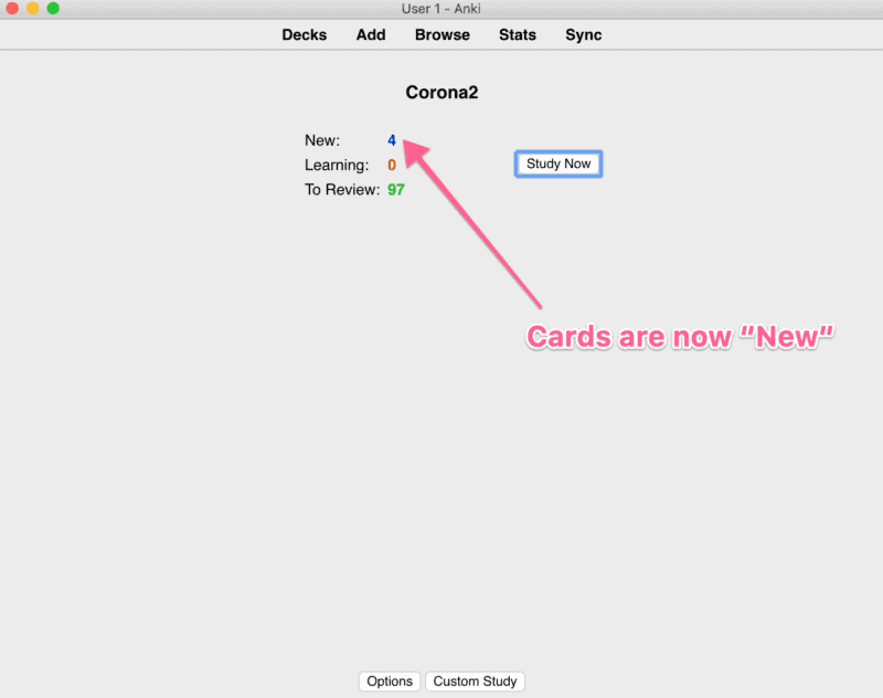 anki reset deck anki reset deck