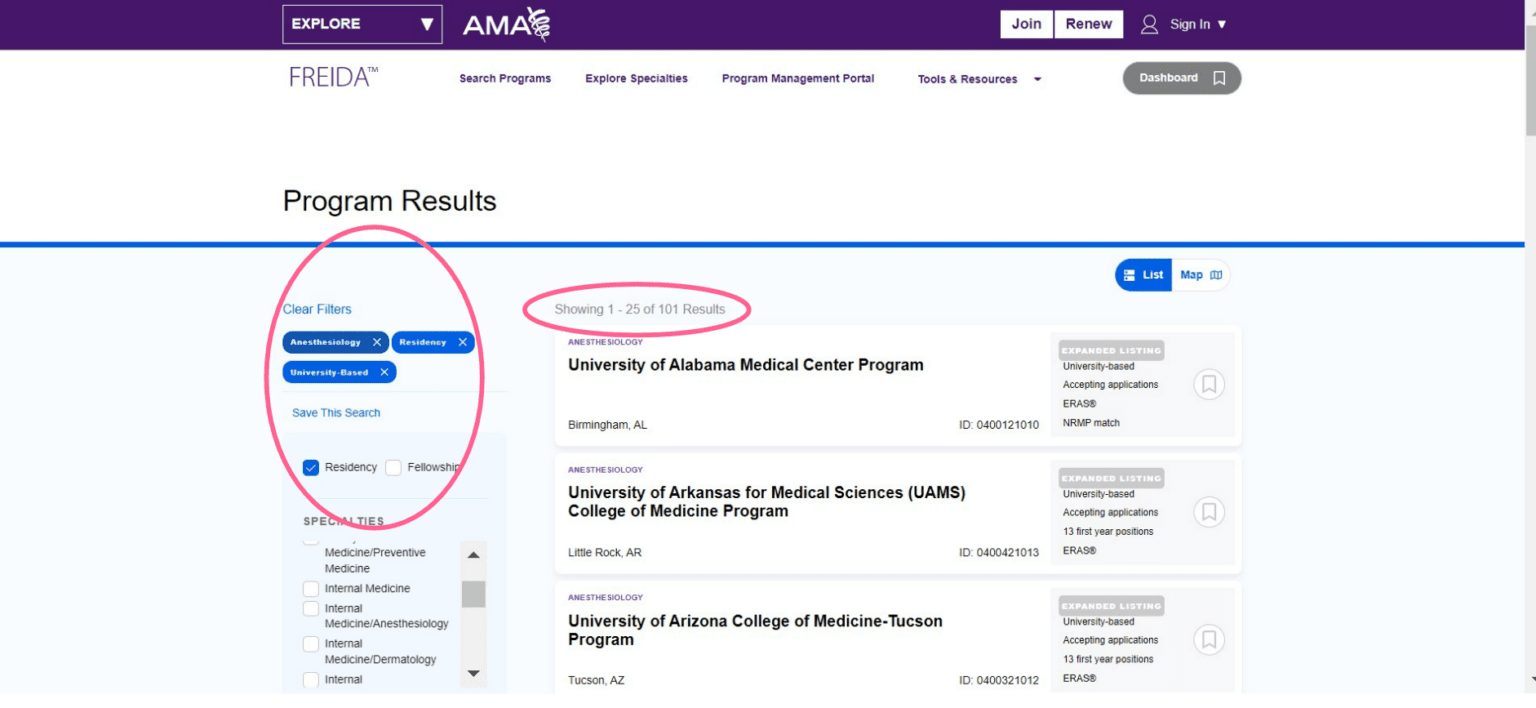FREIDA: A Quick Tutorial for Seamless Residency Searches