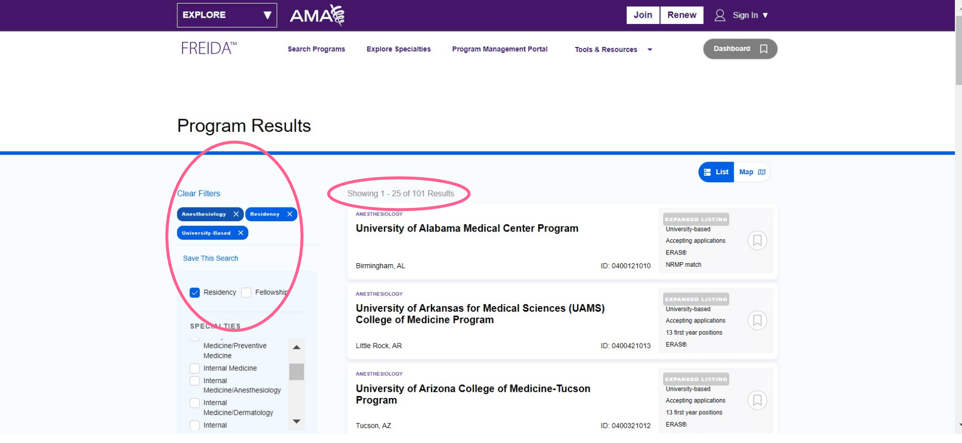FREIDA: A Quick Tutorial for Seamless Residency Searches FREIDA: A Quick Tutorial for Seamless Residency Searches