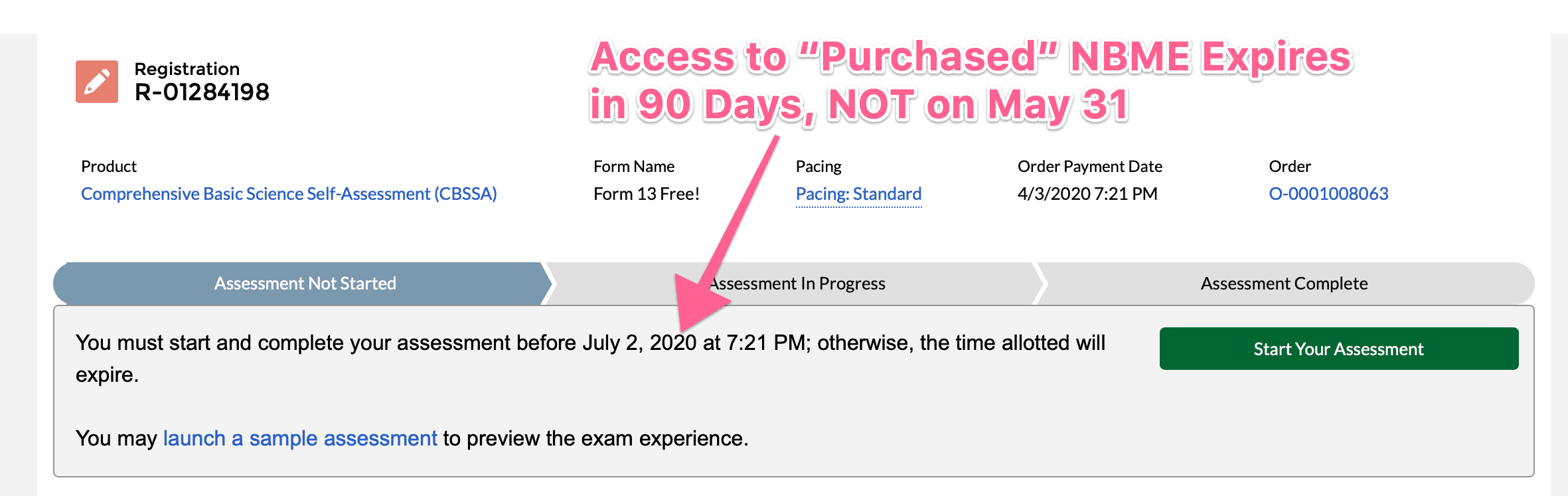 NBME Self Assessment Access in 90 Days